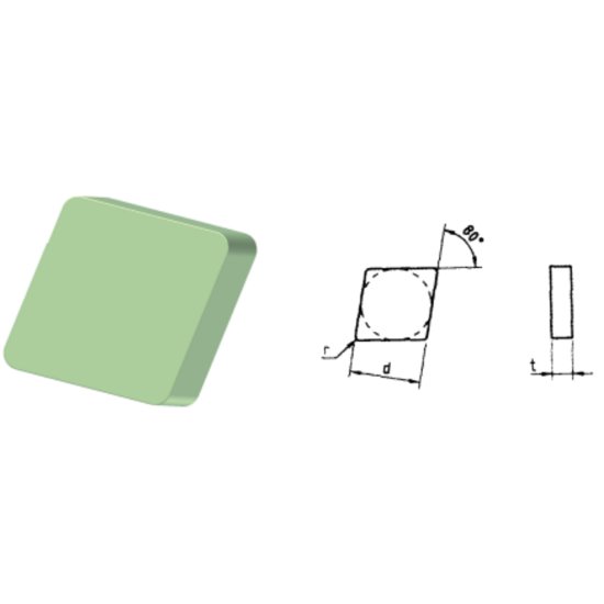 Picture of CNGN541 CC-30 Romay CNGN160604 CC-30 80.0° Negative Ceramic 0.0160 0.41mm Radius Finishing